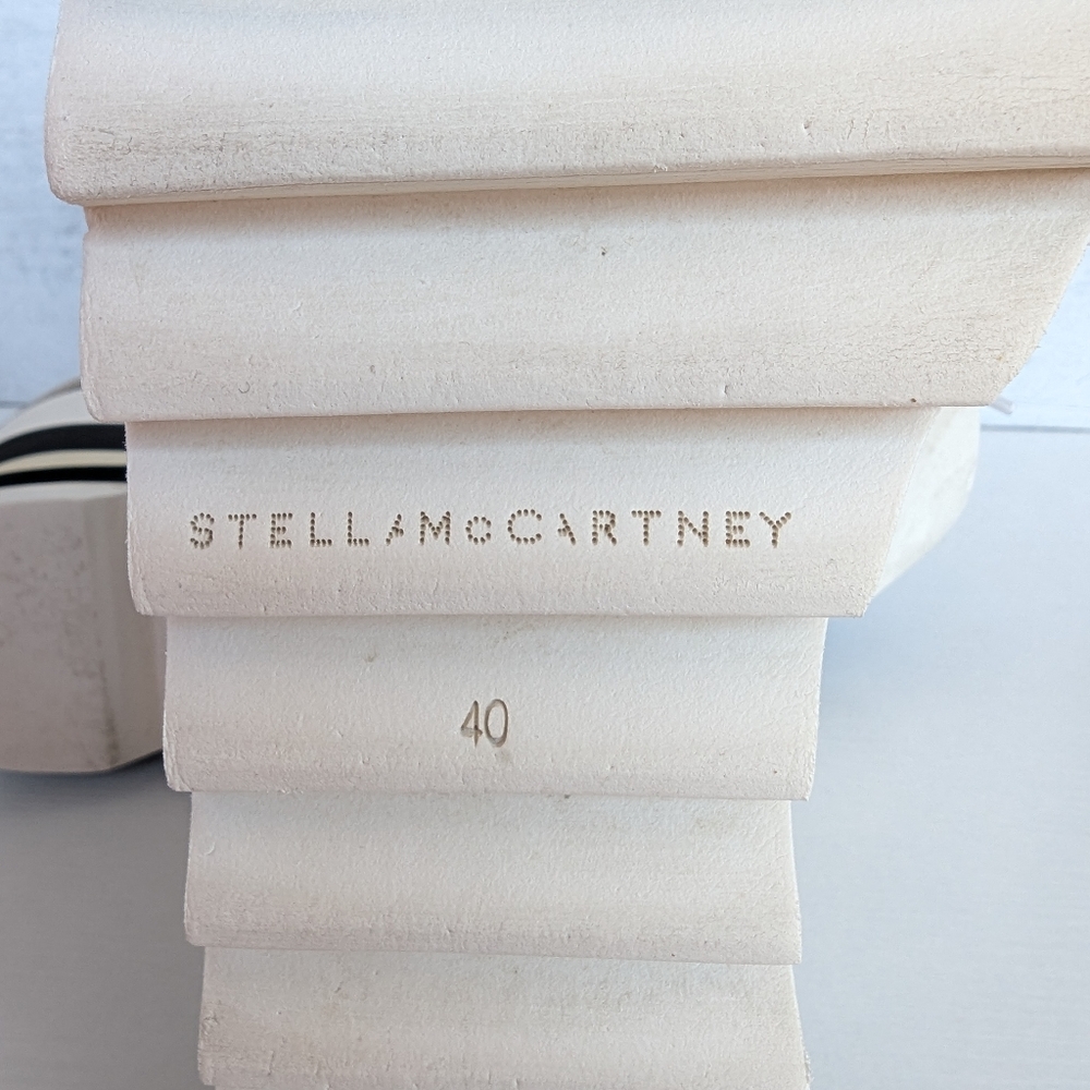 Stella McCartney White Black Cream Platform Sneakers - Picture 12 of 16